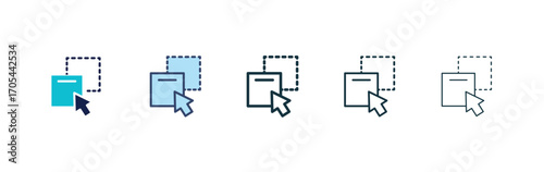 Drag and drop icons vectors for apps and web.