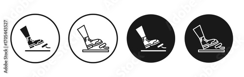 Car pedal icons vectors for apps and web.