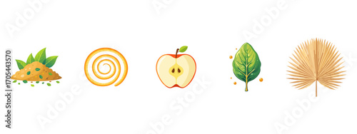 Assorted food ingredients set
