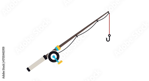 Fishing Rod With Hook And Line 1.
