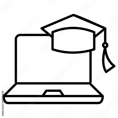 Distance Education Outline Icon