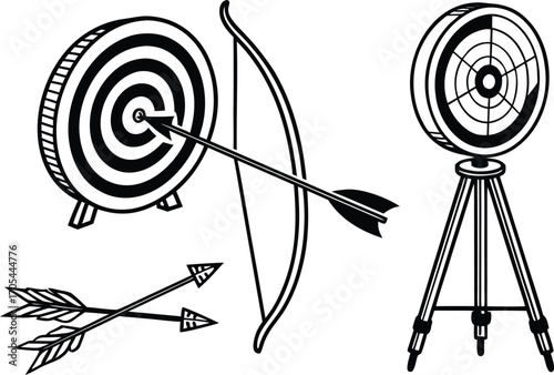 shooting target with arrow