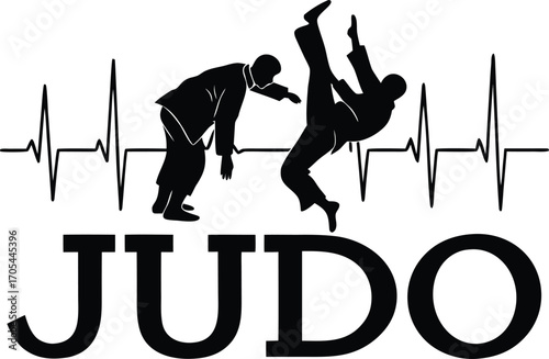 silhouette of a man judo