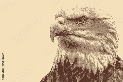 USA eagle illustration in a vintage style. This vector illustration can be used in any size you like for advertising, logos, and other work.