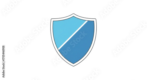 Blue Shield Icon Representing Security and Protection.