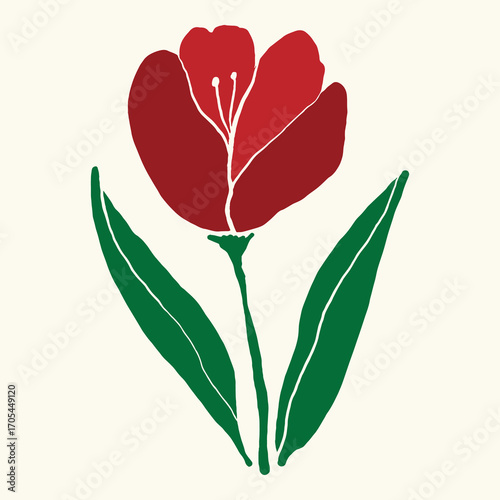 Colorful floral vector illustration with leaves and wildflowers