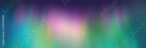 Polar lights, aurora borealis, starry sky, northern landscapes, vector illustration