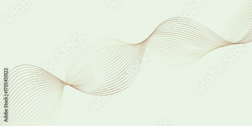 Abstract wave vector illustration with flowing blue gradient lines forming a wavy pattern on a light backdrop