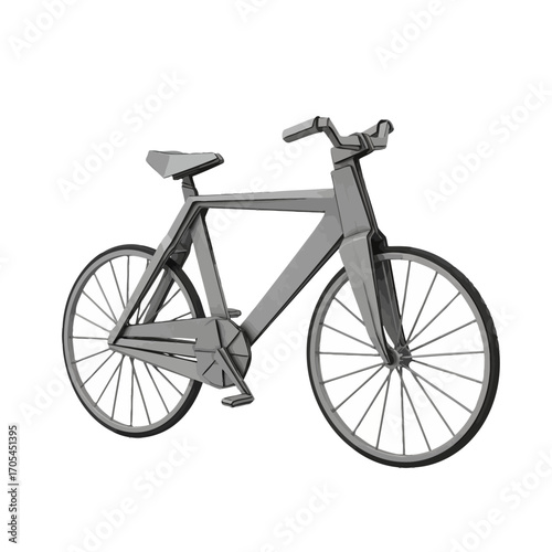 Geometric Render of a Bicycle Modern Design and Transportation Concept