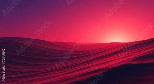 Crimson Desert Sunset Landscape.