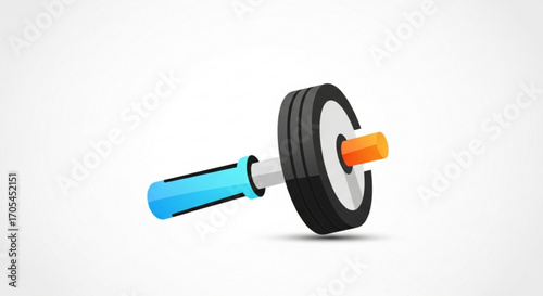 Sculpt your core with this sleek ab roller fitness tool, perfect for home workouts and building strength, experience a full body workout with this dynamic fitness equipment
