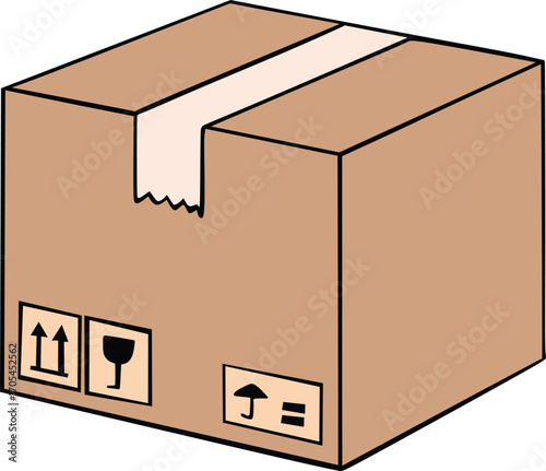 cardboard box vector illustration