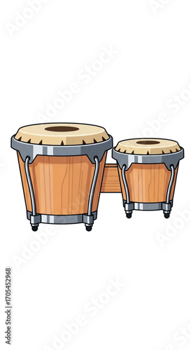 Bongo Drums Musical Instrument.