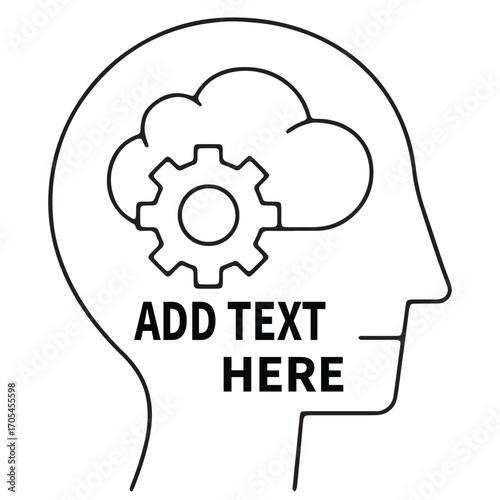 vector illustration of setting on human brain