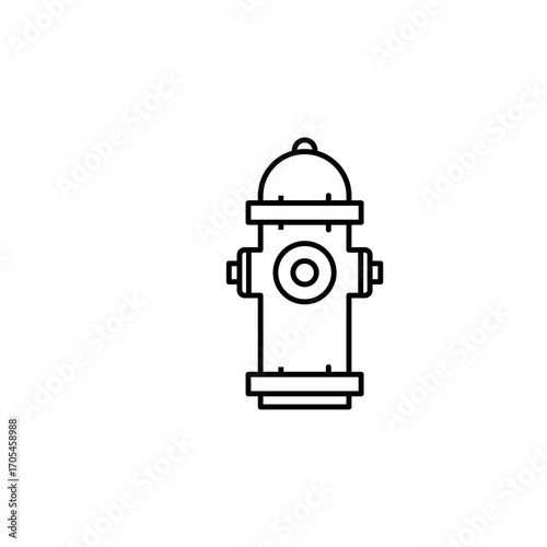 Fire Hydrant Icon – Flat Design Fire Safety Equipment