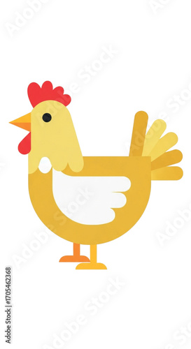 Cute cartoon chicken illustration.