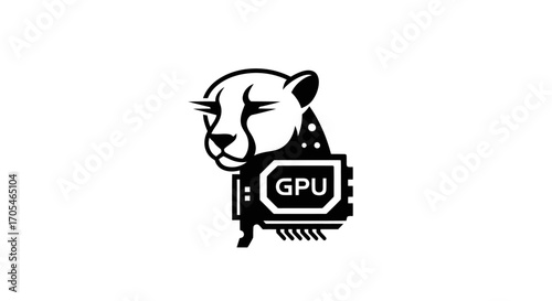 Cheetah head combined with a powerful GPU video card.
