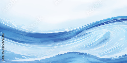 A tranquil blue ocean surface with gentle ripples and a clean, fresh wave motion creates a serene liquid backdrop