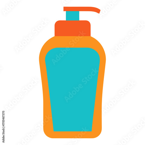 Vector of Shampoo bottle on white background