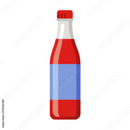 Vector of Soda bottle on white background