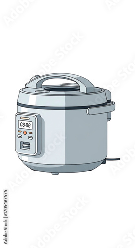 Modern Electric Pressure Cooker Appliance.
