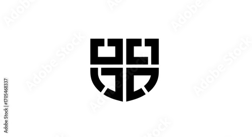Modern geometric shield logo with GG monogram initials.