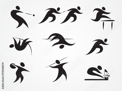 collection athletics sport curve icon