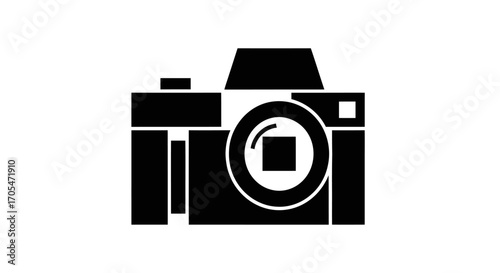 Classic Camera Silhouette Icon for Photography and Creative Arts.