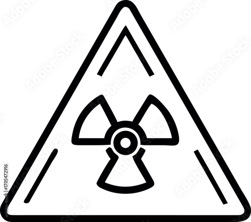 Vector art of radiation warning sign image