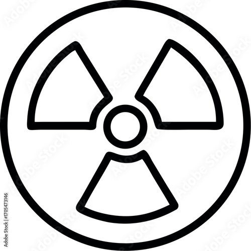 Vector art of radioactive hazard symbol icon