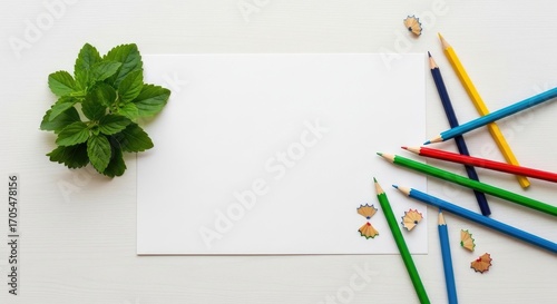 Top-down Composition with Paper, Pencils, and Mint