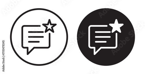 Feedback service review icon set. Feedback signs for apps or websites. Vector illustration