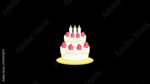 Celebrate life's sweetest moments with this delicious strawberry birthday cake