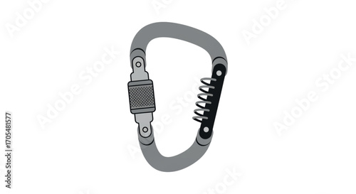 Climbing Carabiner With Screw Lock.