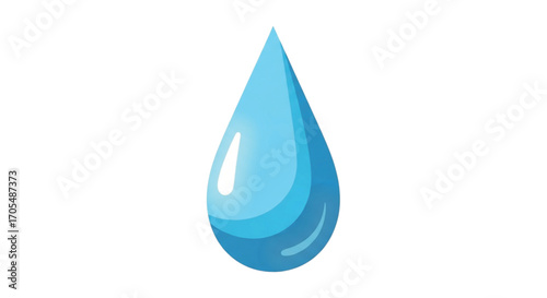 A single blue water drop illustration.