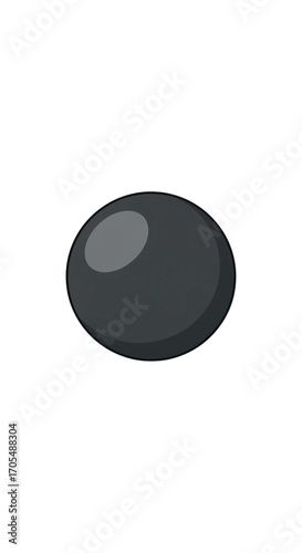 A Simple Black Sphere with a Highlight.