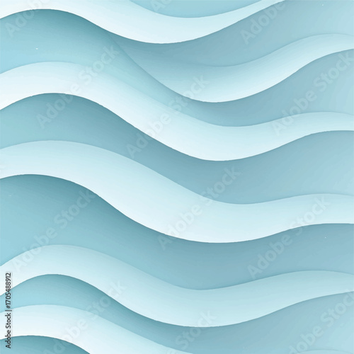 Abstract blue wave pattern with smooth flowing lines and gentle curves