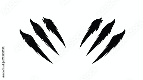 Claws Scratches Icon - Talons Cuts Animalistic - Graphic Design Element