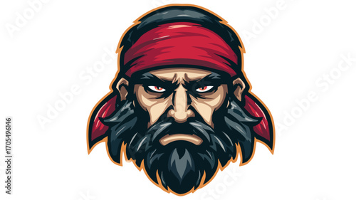 Pirate Head Logo Vector Icon for Esports