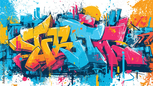 Vibrant Graffiti Street Art showcasing Bold and Urban Graffiti Tags