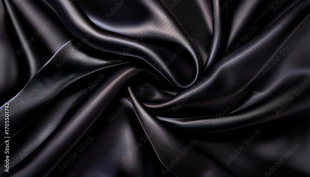 Fototapeta premium Abstract Black Latex Background Smooth Black Fashion Dark Luxury Texture Black Silk Satin