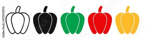 capsicum icon vectors for apps and web.