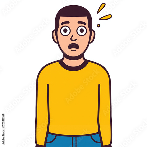funny cartoon casual man