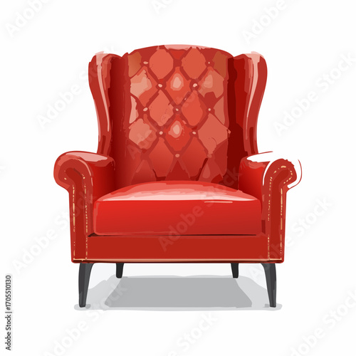 Roter Ledersessel