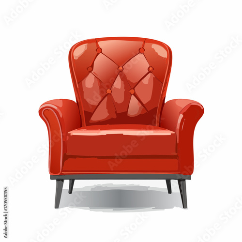 Roter Ledersessel