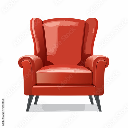 Roter Ledersessel