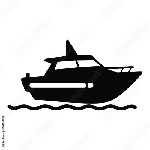 Silhouettes of Various Boats and Yachts