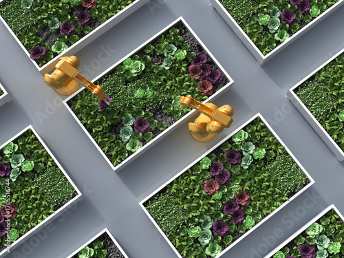 Automation and robotics in indoor sustainable greening concept