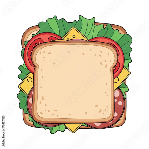 Delicious Sandwich With Fresh Ingredients Ready To Eat.