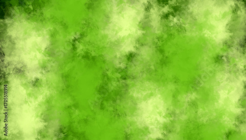 Vibrant Green Smoke Cloud Abstract Background